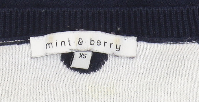 Mint & Berry Women's Blue Polka Dot Cardigan XS