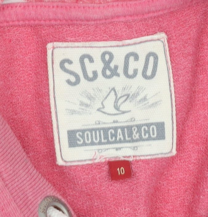 SoulCal & Co Women's Pink Pullover Hoodie Size 10