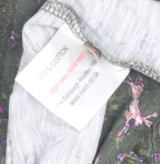 Edinburgh Woollen Mill Women’s Green Floral Tunic Blouse