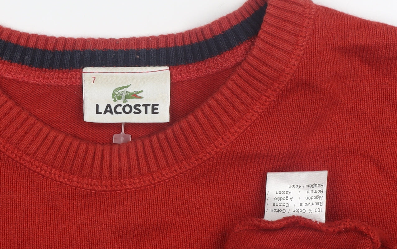 Lacoste Men's Red 3XL Pullover Jumper Logo