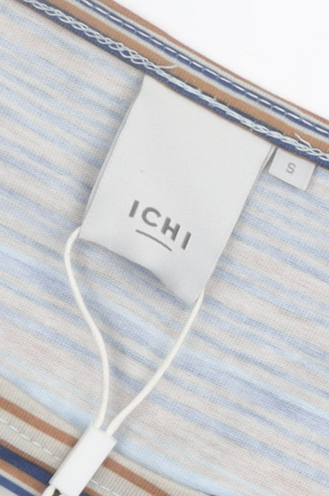 ICHI Women's Multicoloured Striped Bodycon Dress