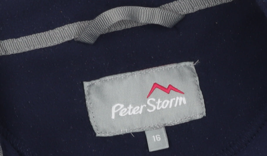 Peter Storm Women's Blue Fleece Sweatshirt Size 16