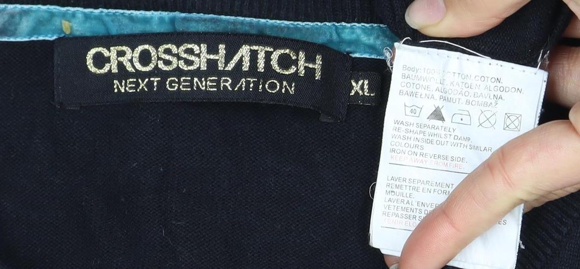 Crosshatch Women's Black V-Neck Pullover Jumper Size 12