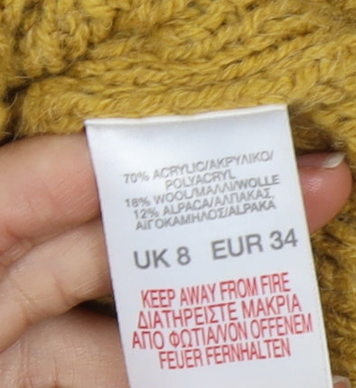 River Island Women's Yellow Cardigan Size 8