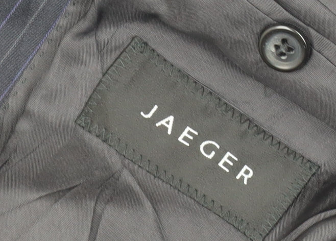 Jaeger Men's Blue Striped Suit Jacket 42L