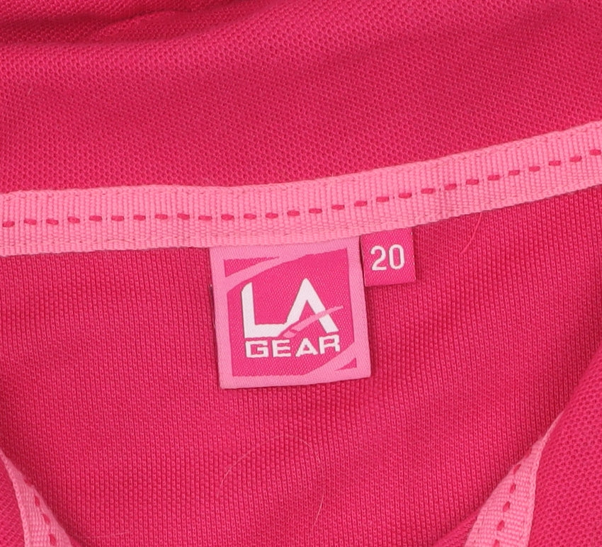 LA Gear Women’s Pink Polo Shirt Short Sleeve
