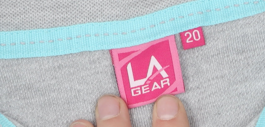 LA Gear Women's Grey Polo Short Sleeve Size 20