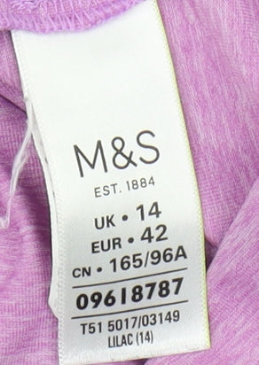 Marks and Spencer Women's Pink T-Shirt, Size 14, Casual Wear