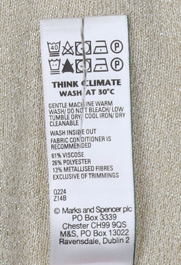 Marks and Spencer Womens Beige Roll Neck Jumper M