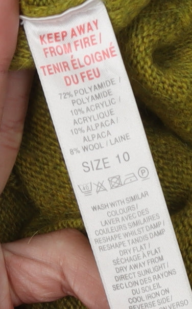 Mistral Women’s Green Crew Neck Button Jumper 10