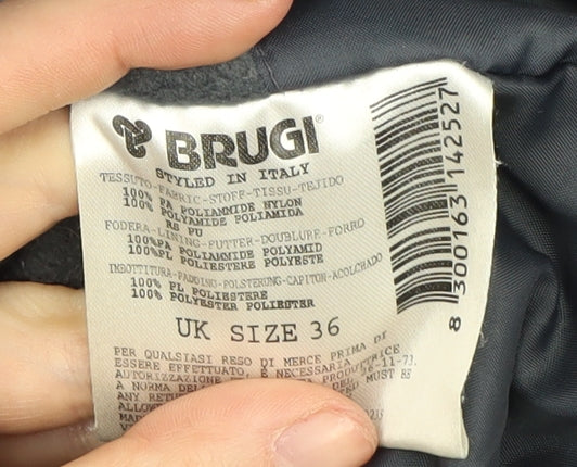 Brugi Womens Blue Ski Jacket UK 14 Hooded Winter