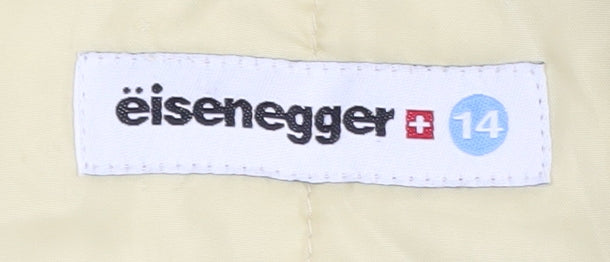 Eisenegger Women's Beige Hooded Parka Jacket Size 14