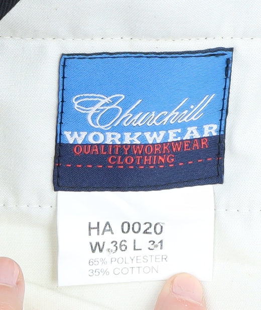 Churchill Black Men's Workwear Dress Pants Size 36