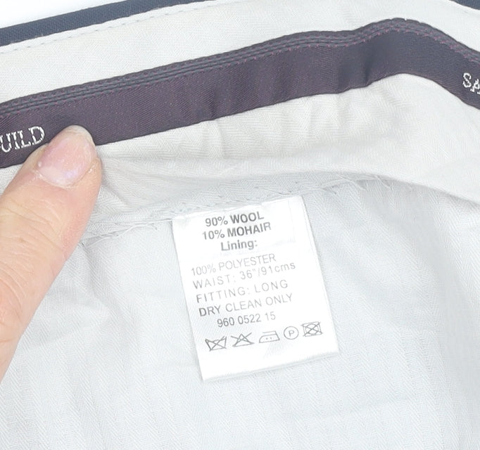 Savoy Taylors Guild Men's Black Dress Pants, Size 36