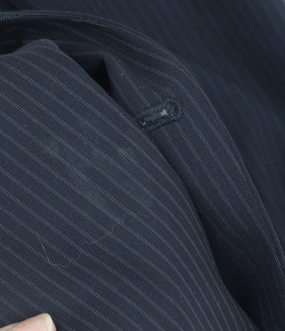 Marks and Spencer Men's Blue Striped Suit Jacket 38R