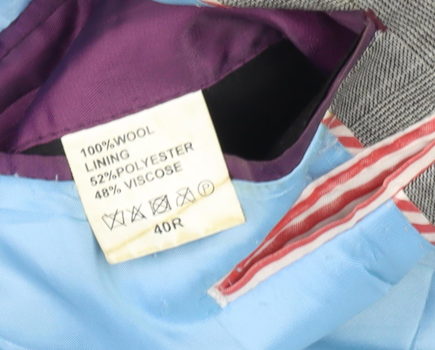 Howick Men's Grey Check Blazer 40R Formal Wool