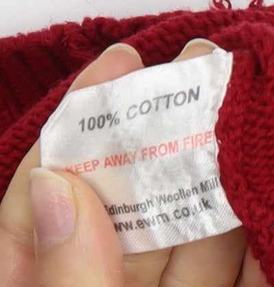 Isle Essentials Women's Red Pullover Jumper, S