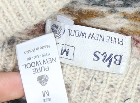 BHS Women's Multicoloured Wool Pullover Jumper M