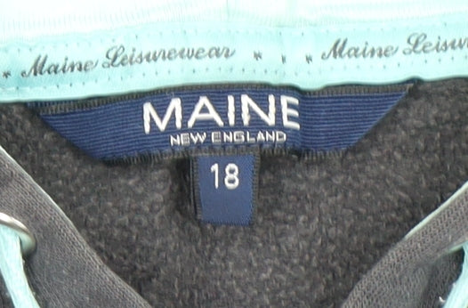 Maine Women’s Grey Full Zip Hoodie Size 18