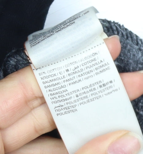 Superdry Women's Black Pullover Hoodie UK 10 Cotton Blend