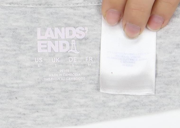 Lands' End Women's Grey M Long Sleeve T-Shirt