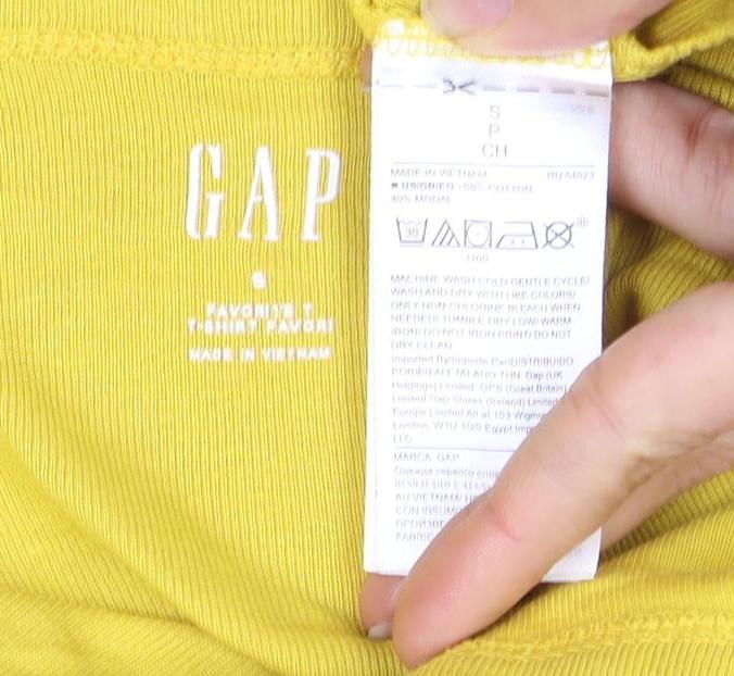 GAP Women's Yellow Long Sleeve Boat Neck Top, Size S