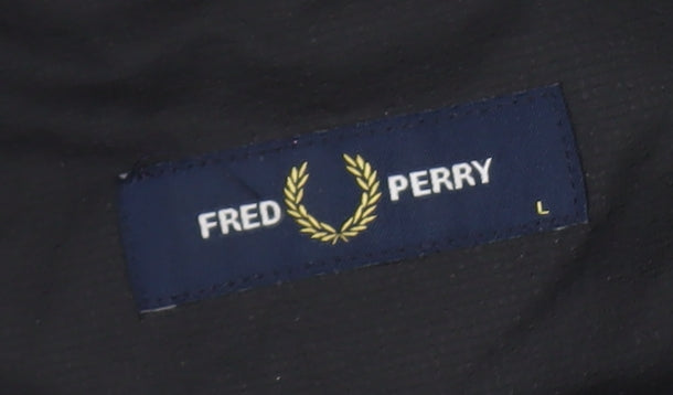 Fred Perry Men's Black Puffer Hooded Jacket L