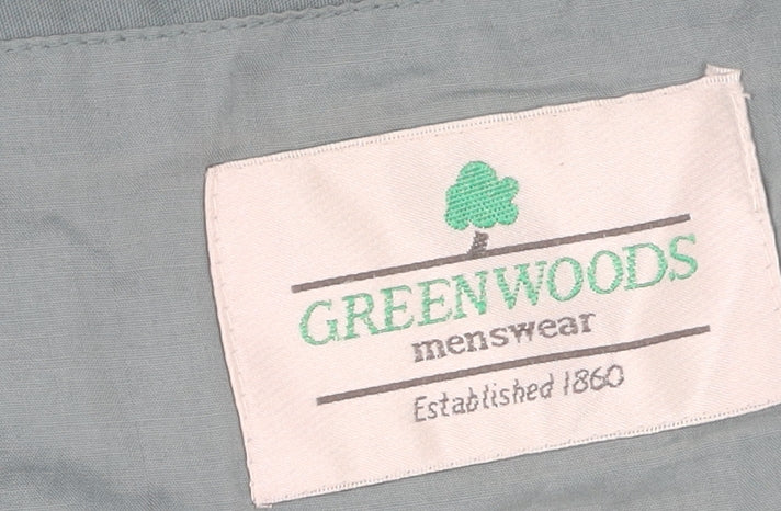 Greenwoods Men's Blue Jacket XL Button Front