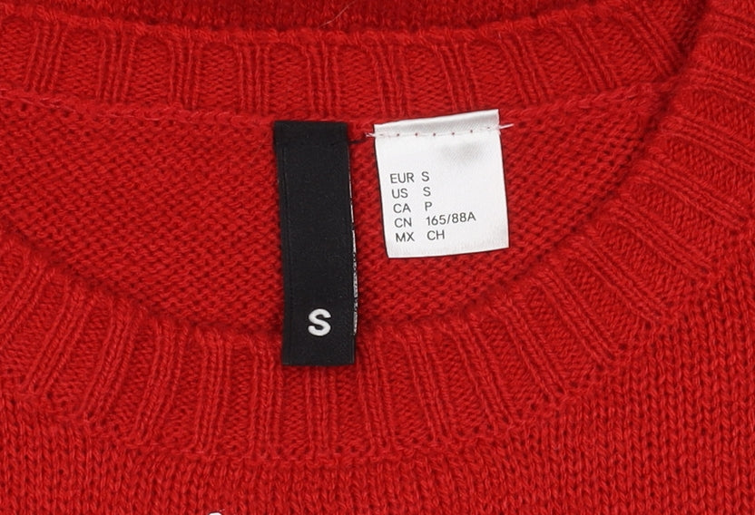 Levaca Women's Red Sequin Pullover Jumper, Size S