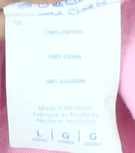 Disney Women's Pink Minnie Mouse T-Shirt, L