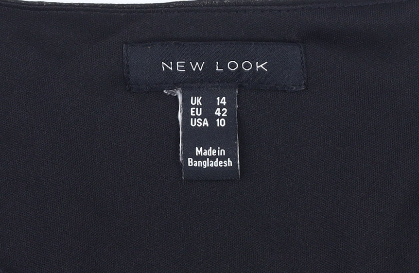 New Look Women Black Polka Dot Dress Size 14