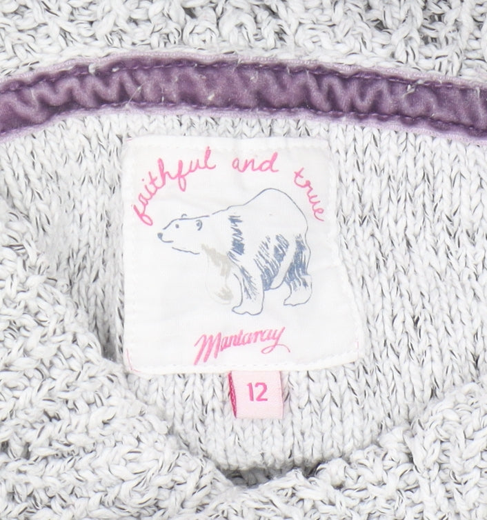 Mantaray Women's Grey Cowl Neck Pullover Jumper Size 12