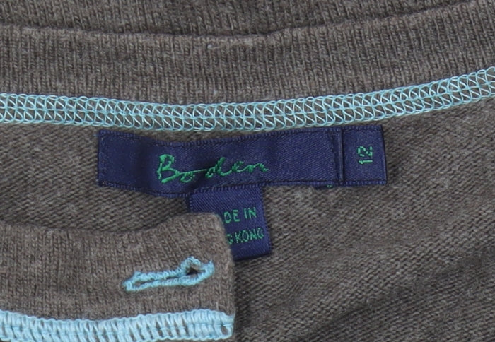 Boden Women's Brown Cardigan Size 12 Knit Jumper