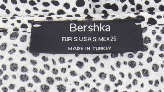 Bershka Women's Cropped V-Neck Blouse - Size S