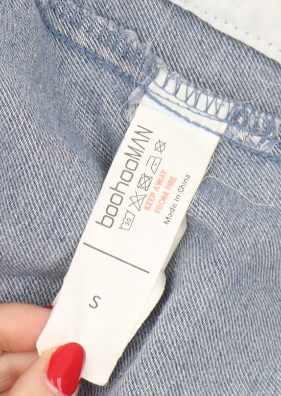 boohooMAN Men's Blue Denim Jacket Size S