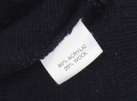 Club House Men's Black Argyle Cardigan - Medium