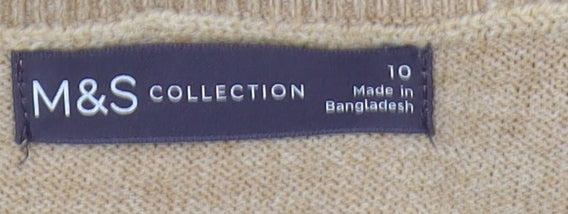 Marks and Spencer Women's Beige Pullover Jumper, Size 10