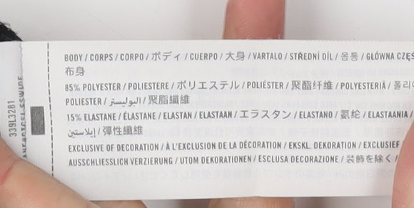 Hollister Women's Black Cropped Scoop Neck Tee M