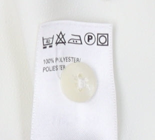 Marks and Spencer Women's White Button-Up Shirt, Size 20