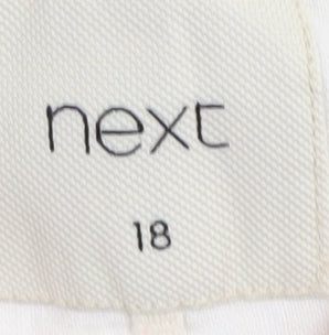 Next Women's White Sleeveless Dress Size 18