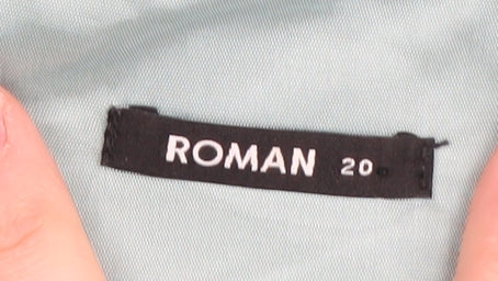 Roman Women’s Blue Floral Sheath Dress Size 20