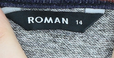 Roman Women’s Multicoloured Tunic Jumper Size 14