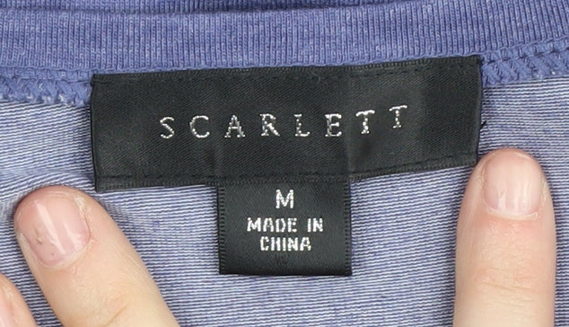 Scarlett Women's Blue Dress, M, V-Neck, 3/4 Sleeve