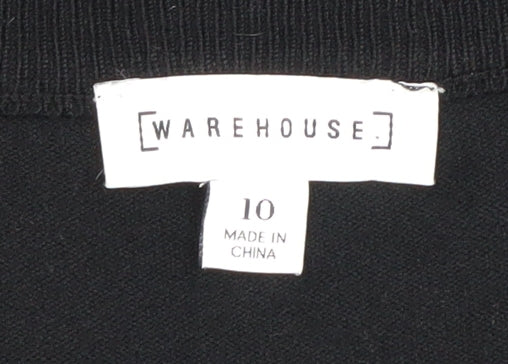Warehouse Women's Black Pullover Jumper Size 10