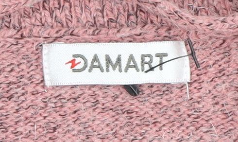 Damart Women's Pink Embroidered Pullover Jumper Size 14