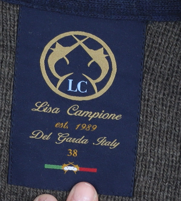 Lisa Campione Women's Brown Striped Jumper, Size 10