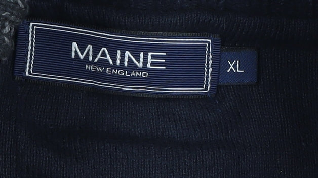 Maine New England Men's Black Knit Zip Jacket XL
