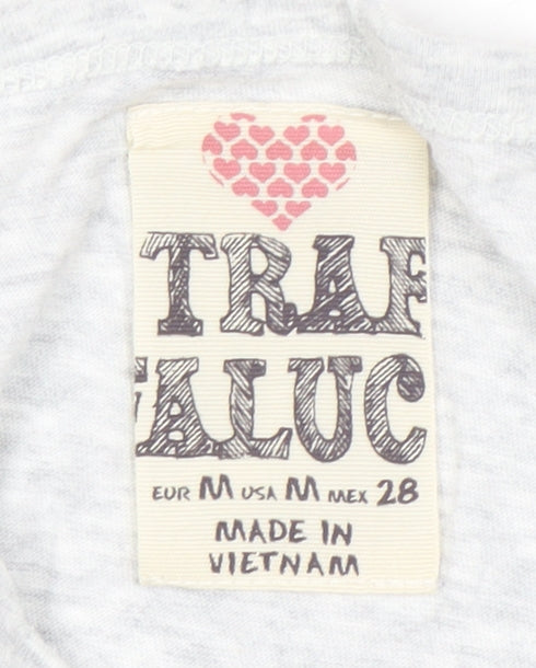 Trafaluc Women's M White T-Shirt Short Sleeve Casual