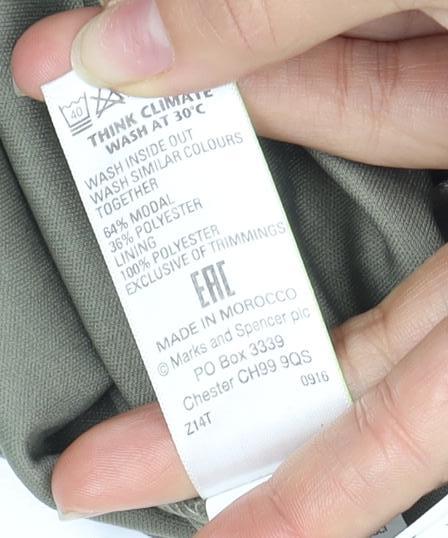 Marks and Spencer Women's Green Dress, Size 16