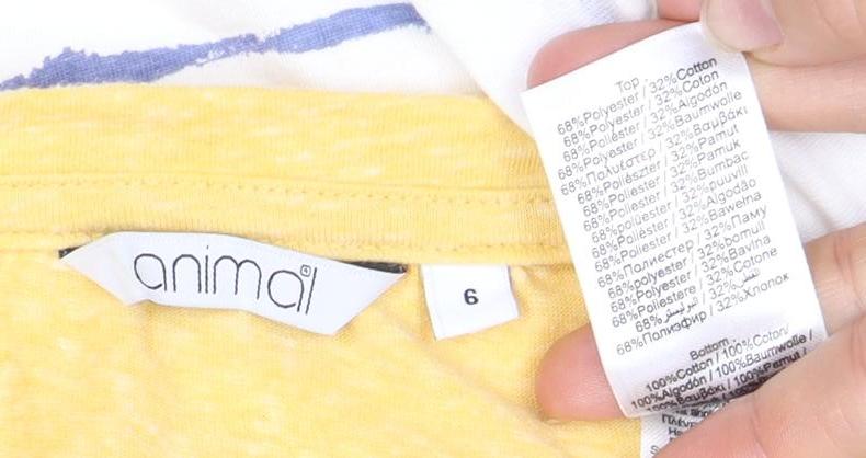 Animal Women's Yellow Stripe T-Shirt Size 12